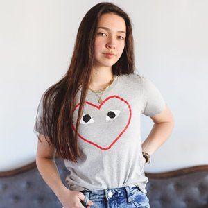 Comme Des Garcons PLAY Logo Tee